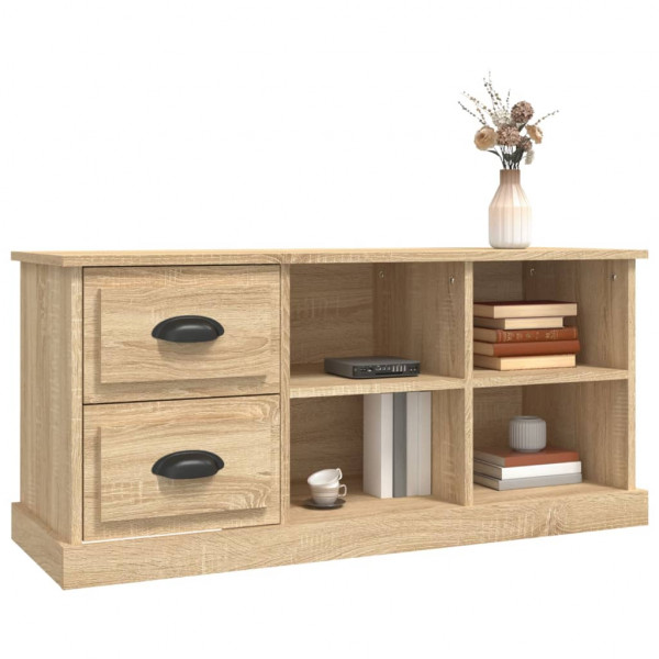 Mueble de TV madera contrachapada roble Sonoma 102x35.5x47.5 cm M 4