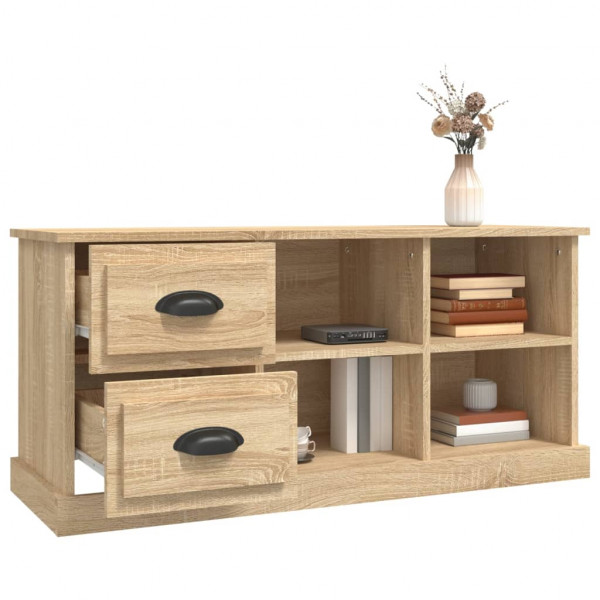 Mueble de TV madera contrachapada roble Sonoma 102x35.5x47.5 cm M 5