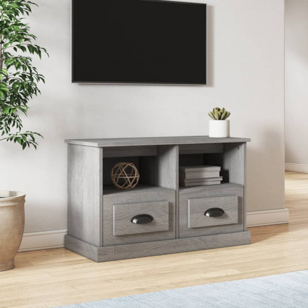 Mueble para TV madera contrachapada gris Sonoma 80x35x50 cm D