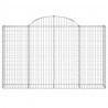 Cestas gaviones 20 uds forma de arco hierro 200x30x120/140 cm 4