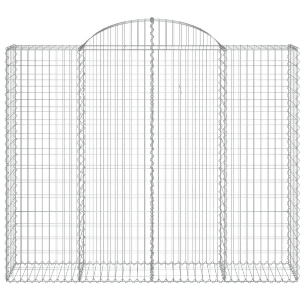 Cestos gabião arqueados 12 pcs 200x50x160/180 ferro galvanizado M 4