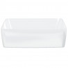 Lavabo rectangular de cerámica blanco 48x37x13 cm 4