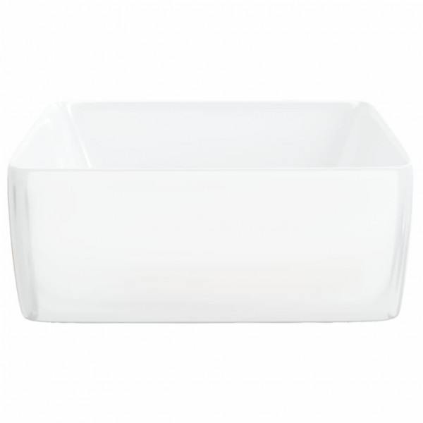 Lavabo rectangular de cerámica blanco 48x37x13 cm M 5