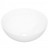 Lavabo redondo de cerámica blanco 36x15 cm 4