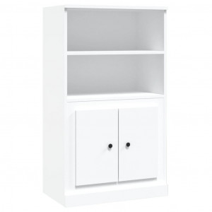 Aparador de madera contrachapada blanco 60x35.5x103.5 cm H