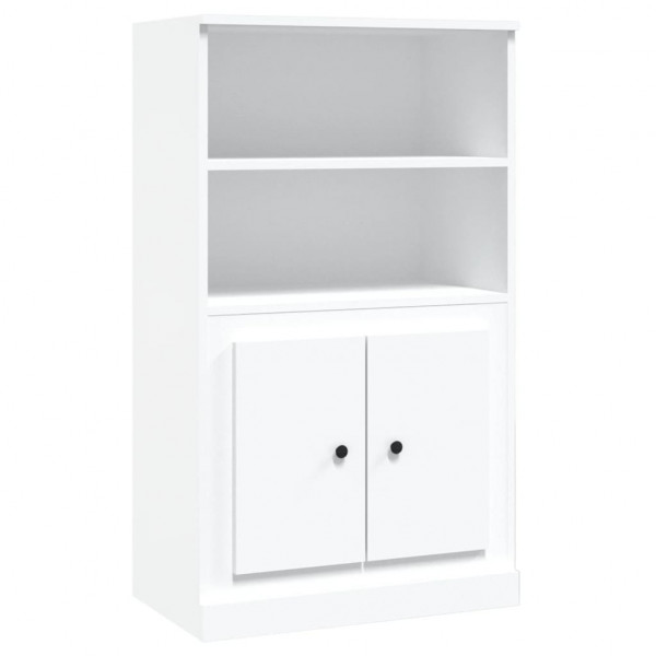 Aparador de madera contrachapada blanco 60x35.5x103.5 cm M 2