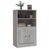 Aparador de madera contrachapada gris Sonoma 60x35.5x103.5 cm 4