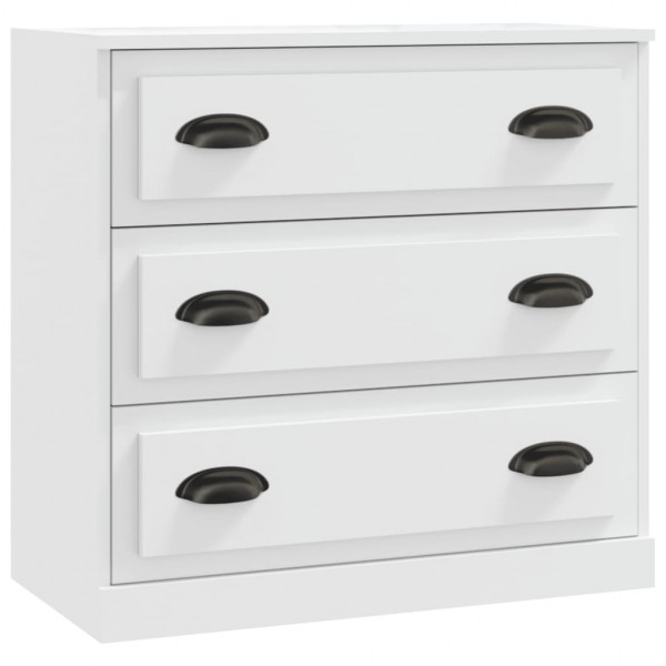 Aparadores 3 pcs madeira processada branco M 4