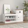 Mueble zapatero madera contrachapada blanco 100x42x60 cm 1