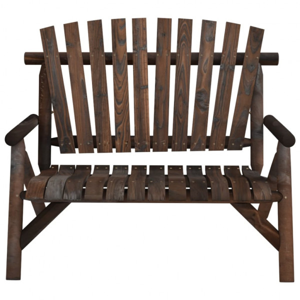 Banco de jardim 2 lugares 119x85x98 cm madeira de abeto maciça M 3