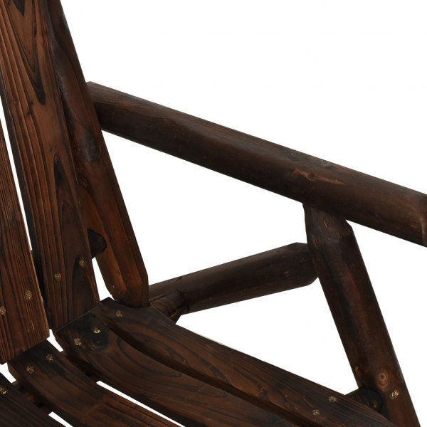 Banco de jardín de 2 plazas madera maciza abeto 119x85x98 cm M 5