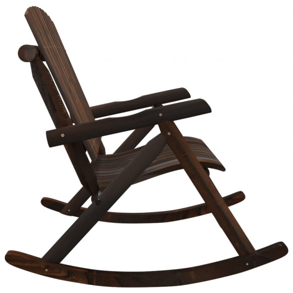 Banco mecedora de jardín de 2 plazas madera abeto 123x96x102 cm M 4