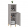 Armario de baño madera contrachapada gris Sonoma 30x30x100 cm 4
