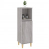 Armario de baño madera contrachapada gris Sonoma 30x30x100 cm 5