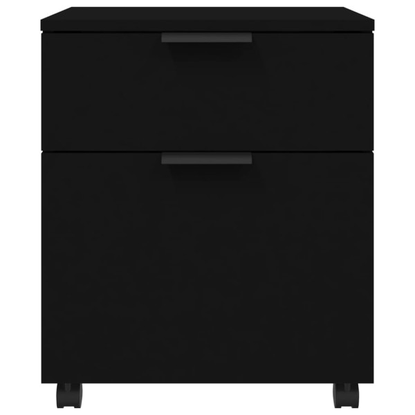 Archivador con ruedas madera contrachapada negro 45x38x54 cm M 5
