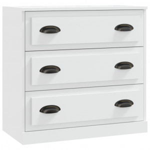 Aparador de madera contrachapada blanco 70x35.5x67.5 cm H