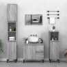 Armario de baño madera contrachapada gris Sonoma 65x33x60 cm 1