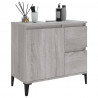 Armario de baño madera contrachapada gris Sonoma 65x33x60 cm 5
