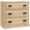 Aparador de madera contrachapada roble Sonoma 70x35.5x67.5 cm 2