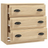 Aparador de madera contrachapada roble Sonoma 70x35.5x67.5 cm 3
