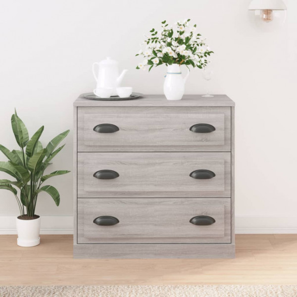 Aparador de madera contrachapada gris Sonoma 70x35.5x67.5 cm D