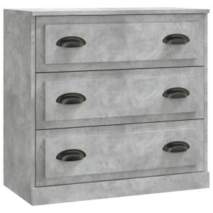 Aparador de madera contrachapada gris hormigón 70x35.5x67.5 cm H