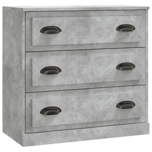 Aparador de madera contrachapada gris hormigón 70x35.5x67.5 cm M 2