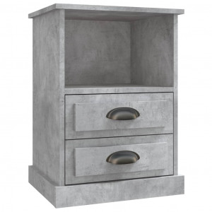 Mesa de cabeceira 43x36x60 cm cinzento cimento H