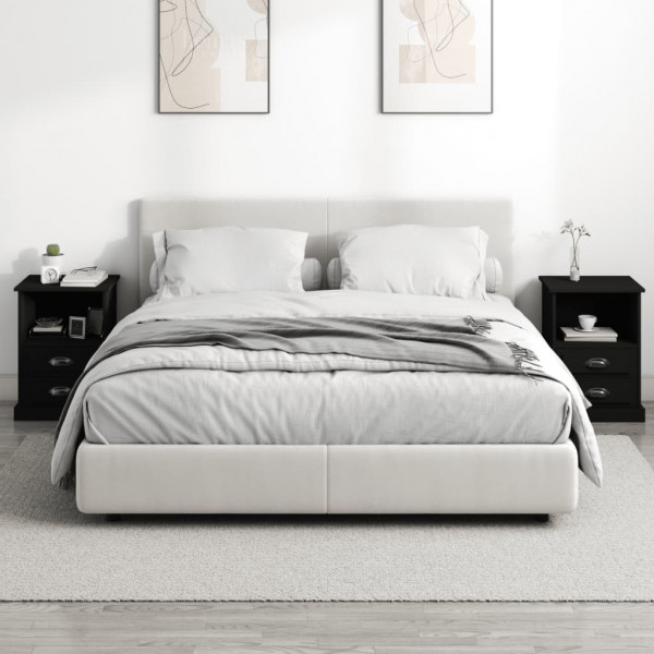 Mesas de cabeceira 2 pcs 43x36x60 cm preto M 3