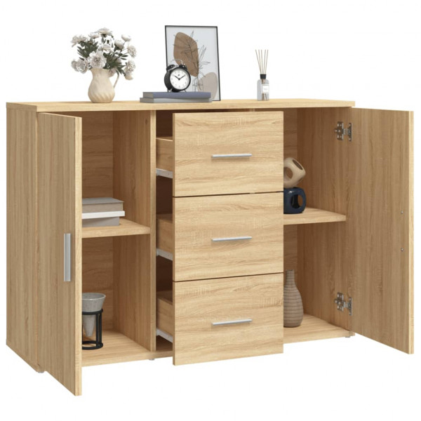 Aparador de madera contrachapada roble Sonoma 91x29.5x65 cm M 5