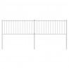 Cabecero de metal blanco 200 cm 3