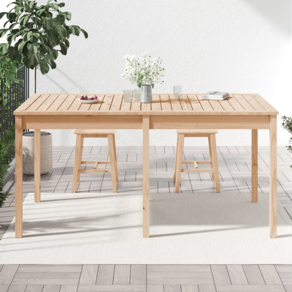 Mesa de jardín madera maciza de pino 159.5x82.5x76 cm M 3