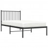 Estrutura de cama com cabeceira 90x190 cm metal preto 3