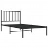 Estructura de cama con cabecero metal negro 90x190 cm 4