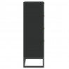 Aparador alto madera contrachapada negro 40x30x95 cm 5