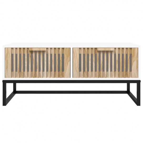 Mesa de centro 80x40x35 cm derivados de madeira/ferro branco M 4