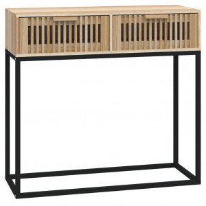 Mesa consola hierro y madera contrachapada 80x30x75 cm H
