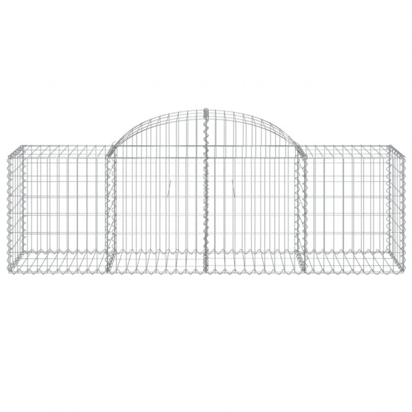 Cestos gabião arqueados 14pcs 200x50x60/80 cm ferro galvanizado M 4