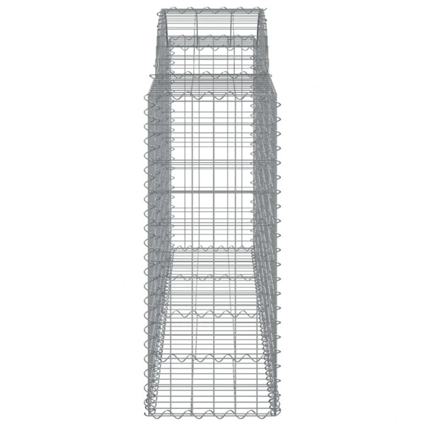 Cestas de gaviones 13 uds forma arco hierro 200x50x100/120 cm M 5