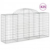 Cestos gabião arqueados 25 pcs 200x50x100/120 ferro galvanizado 2