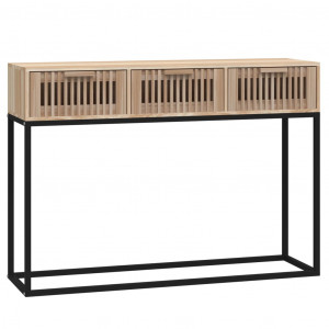 Mesa consola hierro y madera contrachapada 105x30x75 cm H