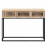 Mesa consola hierro y madera contrachapada 105x30x75 cm 4