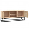 Mueble de TV hierro y madera contrachapada 105x30x45 cm 5