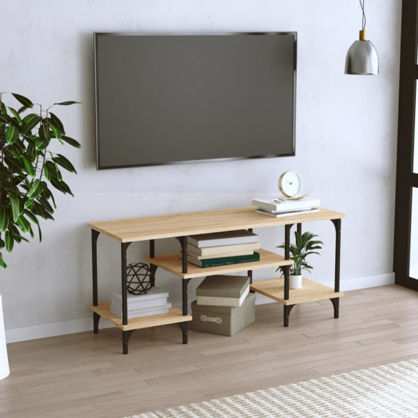 Mueble de TV madera contrachapada roble Sonoma 102x35x45.5 cm D