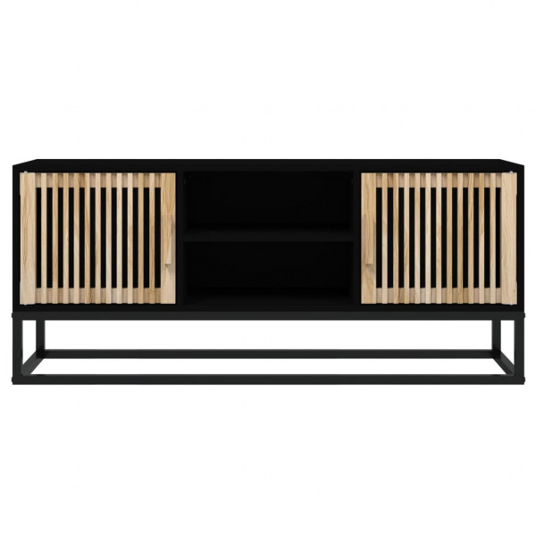 Móvel de TV 105x30x45 cm derivados de madeira e ferro preto M 3