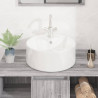 Lavabo redondo de cerámica blanco 40x14.5 cm 3