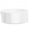 Lavabo redondo de cerámica blanco 40x14.5 cm 5
