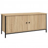 Mueble TV con puertas contrachapada roble Sonoma 102x35x45 cm 2