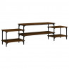 Mueble para TV madera contrachapada roble marrón 197x35x52 cm 2