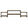 Mueble para TV madera contrachapada roble marrón 197x35x52 cm 5